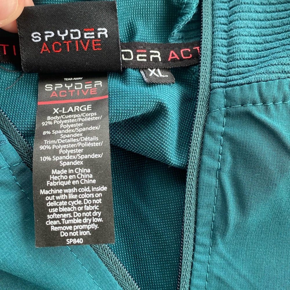 Spyder Active Women's Teal Hooded Zip Up Jacket XL - Picture 3 of 4